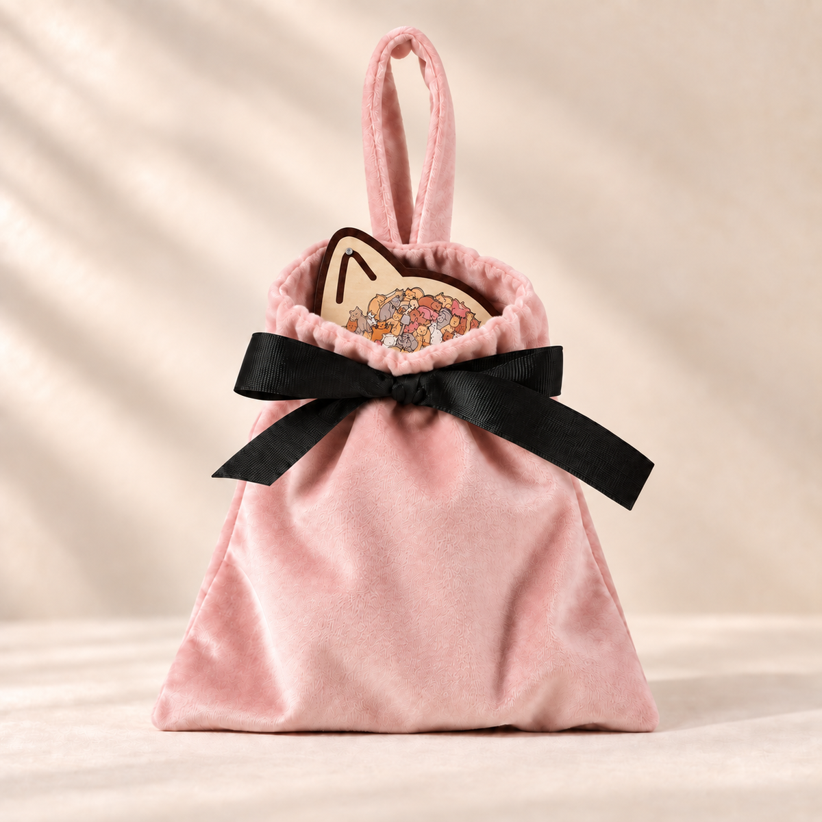 Gift-Ready Velvet Puzzle Bag